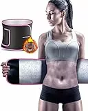 Waist Trainer Bauchweggürtel Damen Herren, Bauchgurt Sport Bauchgürtel zum abnehmen, Schwitzgürtel Bauch Weg gürtel, Schwitz gürtel, Fettverbrennungs gürtel Bauchstraffung Taillentrainer, Rosa M