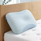 Coolux Sleep Memory Foam Kissen – Ergonomisches Kopfkissen & Nackenstützkissen, 2-Seitige Härte, 9-Zonen Komfort, Kühlend, atmungsaktiv (64x40x11cm)