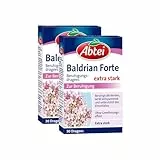 Abtei Baldrian Forte - pflanzlich, aus der Baldrianwurzel - zur Beruhigung und bei Schlafstörungen - ohne Gewöhnungseffekt - laborgeprüft - 30 Dragees (Packung mit 2)
