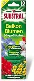 Substral Dünger-Stäbchen für Balkonpflanzen mit Eisen-Plus und 2 Monate Langzeitwirkung, 10 Stück
