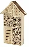Kerbl Pet Insektenschutzhaus, Insektenhaus, Insektenhotel, Natur, 27x9x49cm, Holz, Grabwespen, Wildbienen, Ameisen, Käfer, Nist- und Überwinterungshilfe