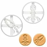 2er Set Virus und Bakterie Ausstechformen (Formen: Viren Bakteriophagen Virus Ausstechform und Bakterie), 2 Teile, Bakerlogy
