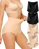 Levao Bauchweg Unterhose Damen Shapewear Miederhose Hohe Taille Miederslips Nahtlos Figurformende Taillenslip Atmungsaktive High Waist Body Shaper Unterwäsche Frauen