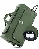 FERGÉ Reisetasche mit Rollen und Schuhfach Weichgepäck Trolley Reisetasche Weekender Paris 90 L