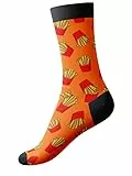 Socks Tunnel Unisex Bunte Socken Lustige Socken mit Motiv Karikatur Tier Witzige Niedlich Katze Hund Coole Socken Baumwolle (DE/NL/SE/PL, Numerisch, 36, 43, Regular, Regular, Pommes)