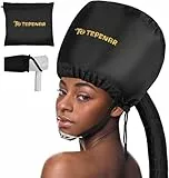 TEPENAR Haartrockenhaube Aufsatz – Große Verbesserte Haube für Föhn Verstellbare, Weiche Trockenhaube, Einfach zu Benutzen für Naturlocken, Texturiertes Haar, Schnelles Styling & Trocknen(Schwarz)