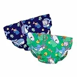 Bambino Mio Wiederverwendbare Schwimmwindel 2er-Packung, Spritz & Flosse, 2-3 Jahre, Strandmode-Essentials für Babys und Kleinkinder, Jungen und Mädchen.