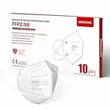 CRAZYCHIC - 10x FFP2 Maske Weiß Atemschutzmaske - Staubschutzmaske - Mundschutzmaske 5 Lagen - EN149:2001+A1:2009 Schutzmaske Hohe Filtration Maske - Hygienisch Einzelverpackt