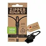 Zlideon Reißverschluss Reparaturset für Wasserdichte Reißverschlüsse – 1 Stück, Schwarz (L) | Sofortiger Ersatz-Schieber für Jacken, Zelte, Technik- und Schutzhüllen