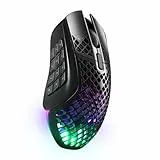 SteelSeries Aerox 9 Wireless - RGB Gaming-Mouse mit Öffnungen in der Oberfläche - Federleichtes, wasserabweisendes Design - 18 Tasten - Bluetooth/2,4 GHz – Optischer TrueMove Air-Sensor mit 18.000 DPI