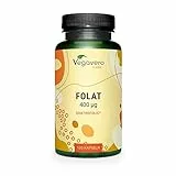 Folsäure 400μg Kapseln | Premium: Quatrefolic® 5-MTHF Folat | Rohstoff aus Italien | Kinderwunsch - Schwangerschaft | Ohne Zusatzstoffe | Deutsche Produktion Vegavero®