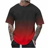 KOG T-Shirts für Herren Sommer Tshirts Kurzarm Tshirt Grafik Drucken Streetwear Lässig Baumwolle Tee Junge Top Lose Arbeitsshirt Freizeit Bekleidung Mehrfarbig M