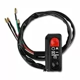 Keenso Motorrad Lenkerschalter, DC 12V 10A Motorrad 22mm Lenker Zündschalter ON OFF Start Kill Switch für Scheinwerfer, Startschalter für ATV Scooter Schneemobile