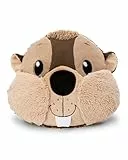 NICI Kissen Biber Harry Woodsnacker 32x27cm - braun - Flauschiges Kuscheltierkissen für Kinder und Erwachsene, Plüschkissen ideal für Zuhause, Kindergarten oder unterwegs | 62284