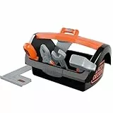 Smoby – Black+Decker Spielzeug-Werkzeugkiste – Koffer mit 6 Werkzeugen wie Hammer, Säge, Schraubenzieher – für Kinder ab 3 Jahren