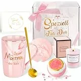 YiksunMY Geschenke für Mama, Geburtstagsgeschenk für Mama, Geschenk für Weihnachten, Mutter Geburtstag, 340ml Rosa Marmor Kaffeetasse
