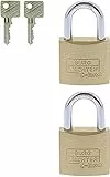 Burg Wächter Vorhängeschloss, 2er-Set, 5 mm Bügelstärke, 4 Schlüssel, Duo 222 30 SB, Bügelstärke: 5,0 mm / Höhe : 35,3 mm