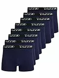 Tazzio Herren Boxershorts BS1000 – 8er Pack Basic Unterhosen Baumwolle – Bequeme Retroshorts mit Komfortbund | Atmungsaktive Männer Unterwäsche in Navy Blau – Größe 5XL
