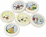 Goki 4013594560191 Geduldspiel mit Stahlkugeln, 6-er Set mit unterschiedlichen Motiven