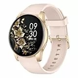 AcclaFit Smartwatch Damen Herren, 1.38 Zoll HD-Display Smart Watch mit Bluetooth Anrufe, Fitness Tracker mit Herzfrequenz SpO2 Schlafmonitor Schrittzähler, IP68 Wasserdicht Fitnessuhr für iOS Pink