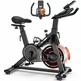 [UPGRADE] Heimtrainer Fahrrad mit APP, CHAOKE Hometrainer Fahrrad, Leises, Stufenlos Einstellbares Magnetsystem, Ergometer Heimtrainer mit LCD-Display, Indoor Fitnessbike für Zuhause, Bis 150KG