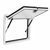 Fydun Wohnmobil Aufbewahrungslukentür 50,8 X 30,5 cm Wohnmobil Gepäcktür mit Sicherheitsschloss Rahmen aus Aluminiumlegierung 120 Grad Öffnung für Wohnmobile, Wohnwagen