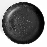 Fyrklövern Disney Micky Maus Hochwertiger Schwarzer Steinzeug Schale Geschirr mit ikonischer Mickey Mouse Silhouette, 16 cm - Offiziell lizenziert