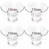 Flanschgrößen-Set 4 Stück 17mm, ultraweicher Silikonflansch, bequeme Passform, auslaufsicheres Design, kompatibel mit KISSBOBO K5/K6 elektrischer Milchpumpe, Silikonteile für Milchpumpen