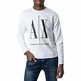 Armani Exchange Herren Icon Sweat Sweatshirt, Weiß, XXL