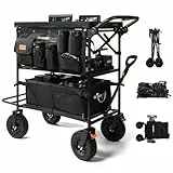 TARION Faltbarer Kamerawagen Filmwagen Fotowagen: Robuster Kamera Rollwagen mit Lufträder Hohe Tragkraft für Film Studio & Bühne Profi Videowagen für Fotografen & Filmemacher Titanrig Cart Pro
