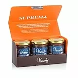 Venchi – Set Streichcreme NO Added Sugar – Set aus 3 Gläsern – Mit Piemont-Haselnüssen, 600 g – KEINE künstlichen Süßstoffe – Glutenfrei
