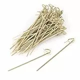 FACKELMANN Grillspieß mit Knoten 10cm 50 Stück aus Bambus, beige, 10 x 0.1 x 0.1 cm, Einheiten