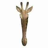 Design Toscano Giraffenmaske der Savanne Wanddekorationsskulptur, 40.75 cm, Vollfarbe