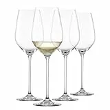 SCHOTT ZWIESEL Weißweinglas Fortissimo (4er-Set), elegante Weingläser für Weißwein, spülmaschinenfeste Tritan-Kristallgläser, Made in Germany (Art.-Nr. 123684), Klar, Kristall
