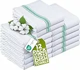 Utopia Towels 200GSM Küchentücher [12er Pack - 38 x 64 cm] Geschirrtücher aus 100% Baumwolle super saugfähig Maschinenwaschbare Geschirrhandtücher (Grün)