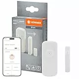 LEDVANCE SMART WIFI intelligenter Kontaktsensor für Smart Home im Innenbereich, ohne Kabel, weiß, Steuerung via App, integrierter wiederaufladbarer Akku und einfaches Aufladen über USB-C