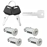 APOMOONS 4 Stück Schlosskerne für Thule, Sicherheitsschloss mit 2 Schlüssel und 1 Kontrollschlüssel, EIN-Schlüssel-System für Dachgepäckträger Dachboxen Querträger