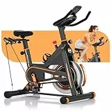 [2026 Aktualisiert] Heimtrainer Fahrrad, DMASUN Ergometer Hometrainer Fahrrad mit Verstellbarem Magnetwiderstand, Kardio Training Indoor Cycling Bike Höhenverstellbar, Fitnessbike 160kg Belastbar