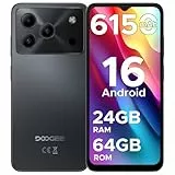 DOOGEE Note 56 Android 16 Smartphone Ohne Vertrag, 6150mAh Akku, 8,45mm Ultradünn + 6.56' HD + 90Hz Handy Günstig, Octa Core, 24 GB + 64 GB/ 2TB TF, 4G Dual SIM Simlockfreie Handys, Face ID/OTG/GPS