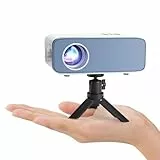 Mini Beamer, VOPLLS 20000L Full HD 1080P Unterstützt, Tragbar Video Projector mit 50% Zoom, Heimkino Beamer für Handy Phone, Tablet/Laptop/PC/TV-Box