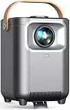 Puxinat Beamer, Elektrischer Fokus/Auto Trapezkorrektur WiFi 6 BT5.2 Mini Beamer 4K Full HD 1080P Unterstützt, 50% Zoom Tragbar Beamer für Heimkino/Outdoor, Kompatibel Mit TV Stick/Laptop/Smartphone