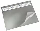 Läufer 44533 Durella DS Schreibtischunterlage mit transparenter Auflage und Kalender, rutschfeste Schreibunterlage, 40 x 53cm, grau