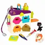 B. toys - Tierarzt - Spielzeug-Tierarzt-Set für Kleinkinder, Kinder - Haustierpflege-Set - Tierklinik, Werkzeuge, Plüschtier - 2 Jahre +