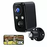 BECAMSO Überwachungskamera Aussen Akku Kamera Kabellos: 2K WLAN Kamera Outdoor mit Bewegungsmelder - Überwachungskamera Innen mit Monitor Alarmanlage Nachtsichtfunktion - WiFi Camera