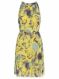 ApartFashion Damen Partykleid Kleid, Gelb-multicolr, 38 EU