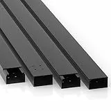 CILSON CLSK-100060: Kabelkanal, 100x60 mm, 1x 2 m Länge, Schwarz, robuste Verarbeitung, einfache Installation, optimale Kabelführung, mit Bodenlochung