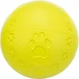 TRIXIE Ball - robustes Hundespielzeug aus Gummi zum Apportieren - ø 7 cm, Hundeball mit Sound - Lime - 34862