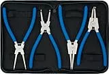 BGS 650 | Sprengringzangen-Satz | 4-tlg. | 225 mm | Seegering-Zangen | gebogen | gerade | rutschhemmend | inkl. Tasche