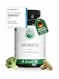 Brokkoli Kapseln - Hochdosiert: 170mg Sulforaphan & 1300mg Brokkoli Extrakt je Tagesdosis - 3 Monate Vorrat (180 Kapseln) - Apothekenqualität - Green Naturals®