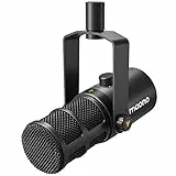 MAONO Dynamisches Mikrofon, USB/XLR-Podcast-PC-Mikrofon mit Software, EQ, Tap-to-Mute, Gain-Regler und Lautstärkeregler, Studiomikrofon für Rundfunk, Aufnahme, Streaming und Gaming (PD400X)